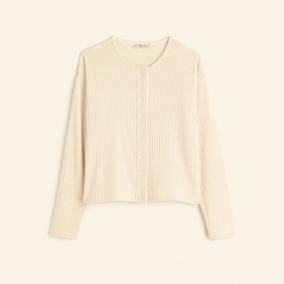 Madewell Cream Button-Up Cardigan - Picture 6 of 12